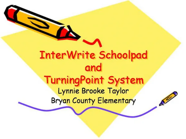 InterWrite Schoolpad and TurningPoint System