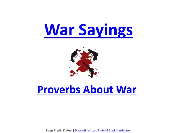 proverbs about War