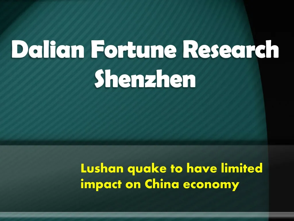 dalian fortune research shenzhen