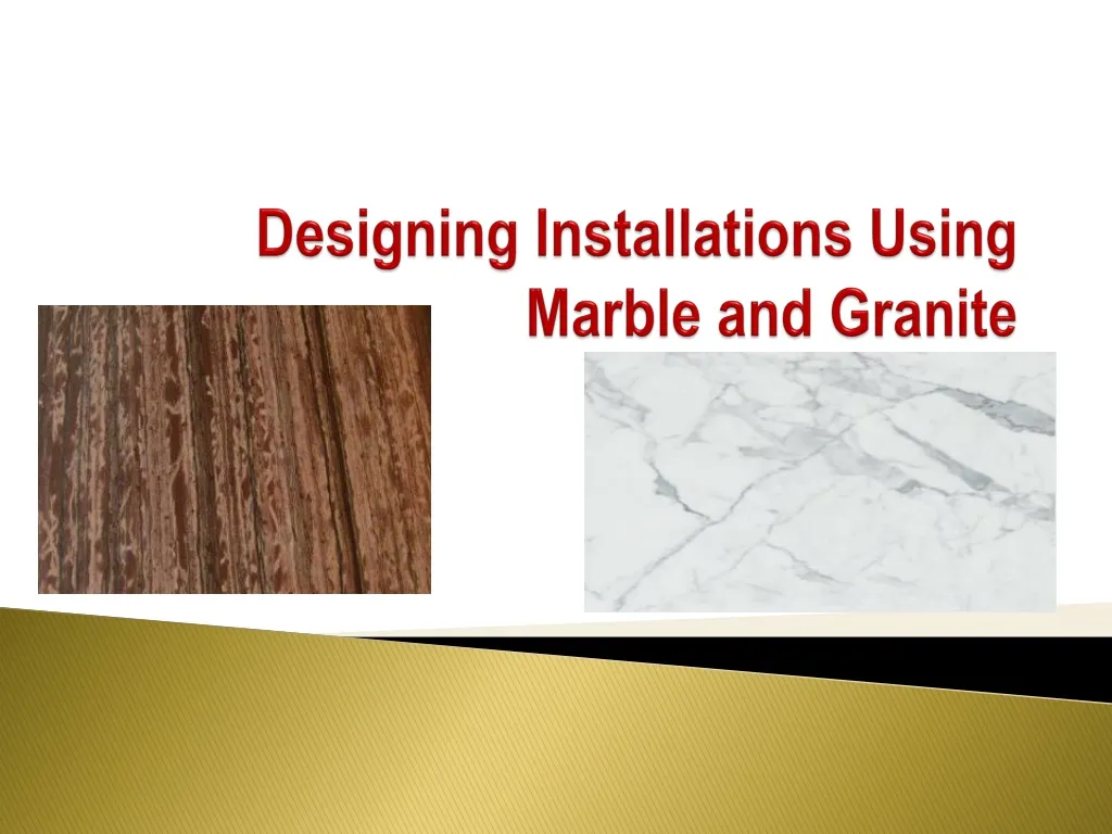 designing installations using marble and granite