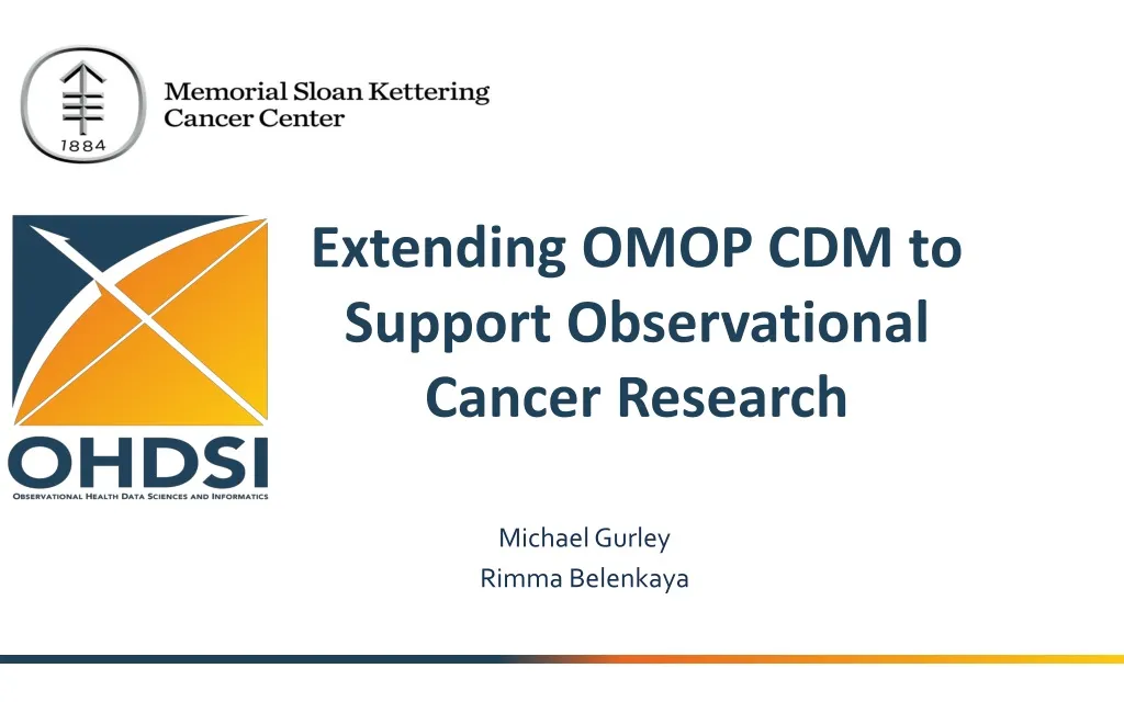 extending omop cdm to support observational cancer research