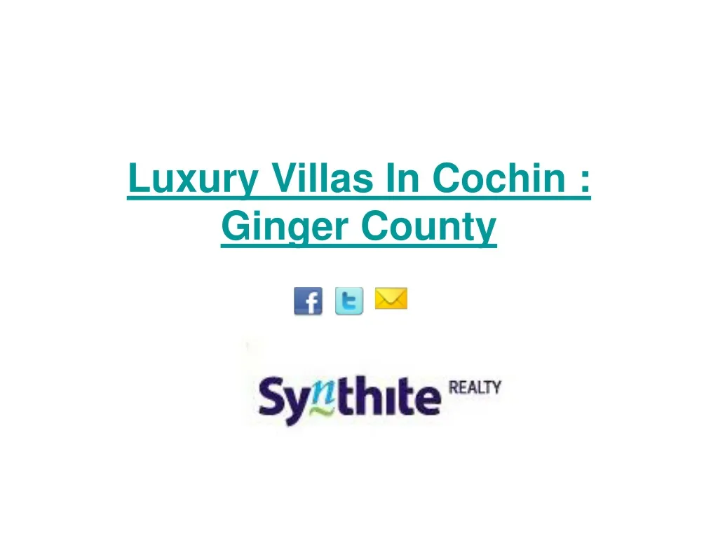 luxury villas in cochin ginger county