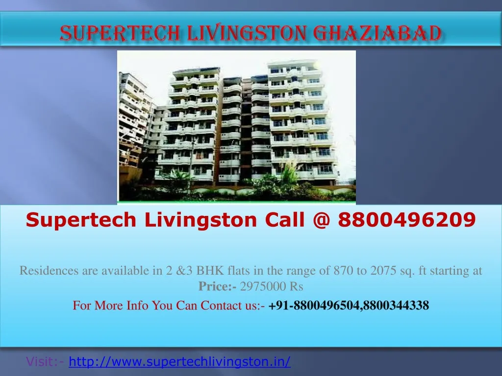 supertech livingston ghaziabad