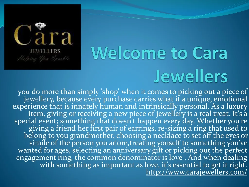 welcome to cara jewellers