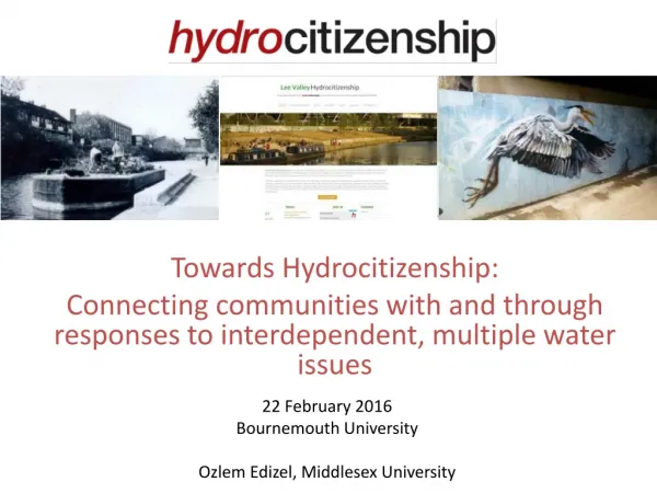 Towards Hydrocitizenship :