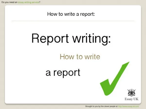 Essay Writing Service | Writing Report | How To Write Report