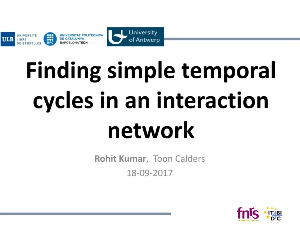 Finding simple temporal cycles in an interaction network