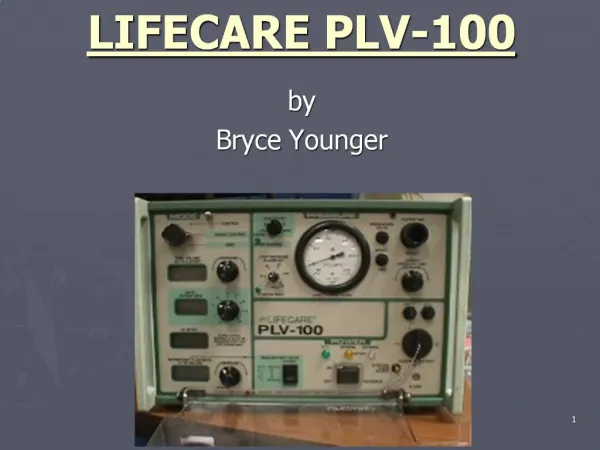 LIFECARE PLV-100