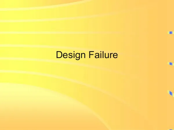Design Failure