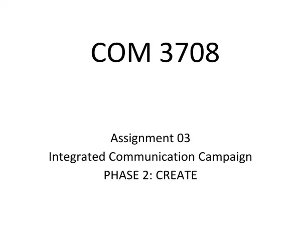 COM 3708
