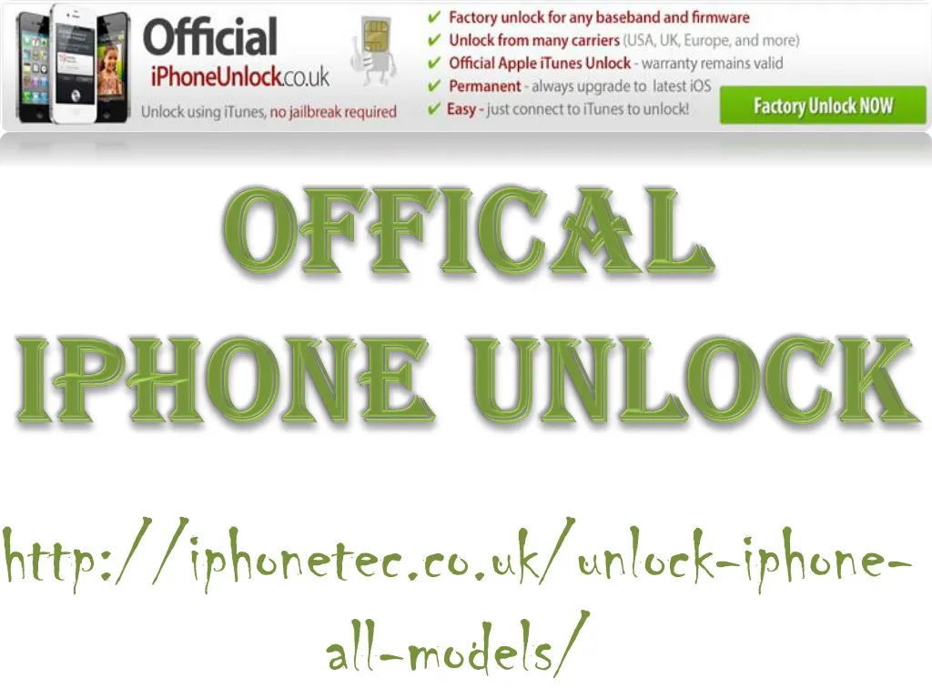 offical iphone unlock