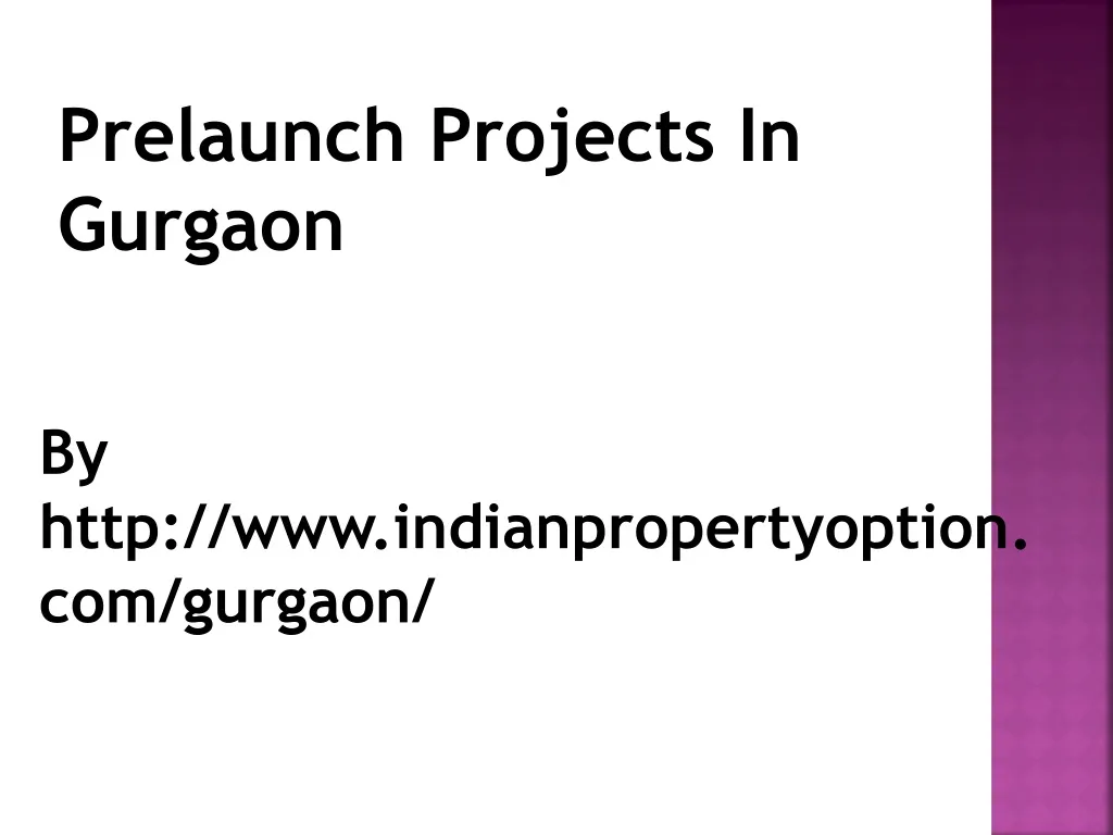 prel aunch projects in gurgaon