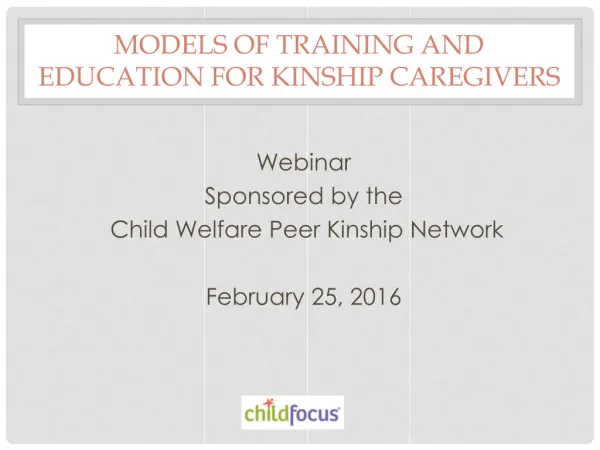 Models of Training and education for Kinship Caregivers