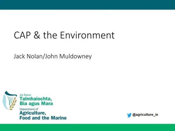 CAP &amp; the Environment Jack Nolan/John Muldowney