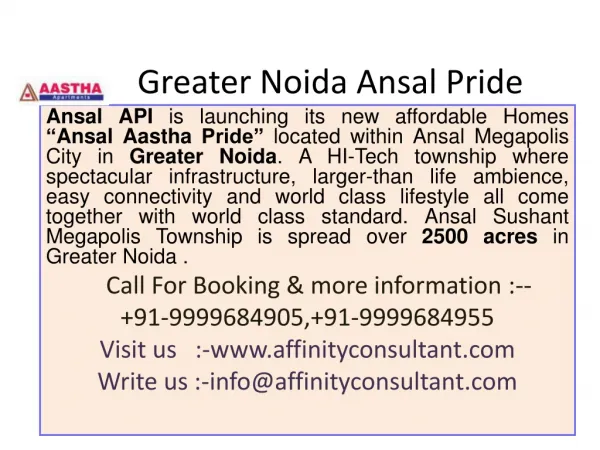 Greater Noida Ansal Pride