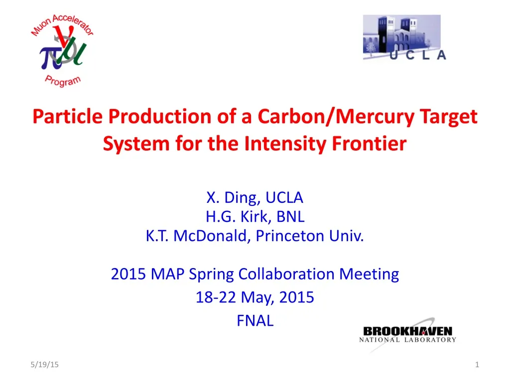 particle production of a carbon mercury target system for the intensity frontier