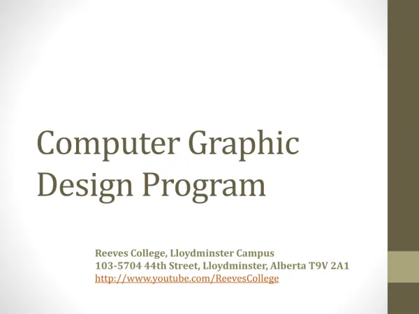 Computer Graphic Design Program in Lloydminster AB