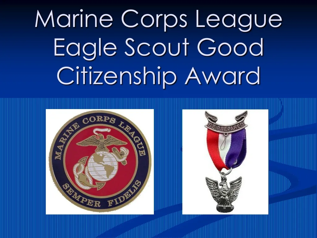 marine corps league eagle scout good citizenship award