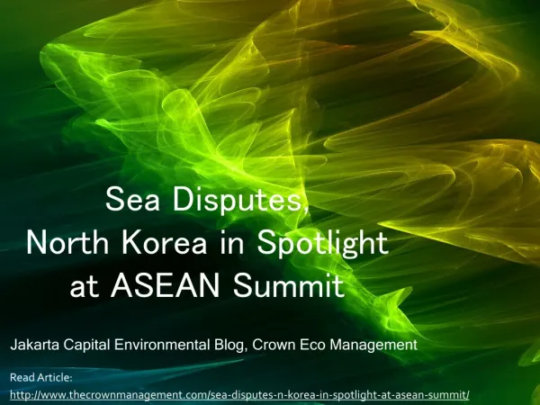 Sea Disputes, North Korea in Spotlight at ASEAN Summit