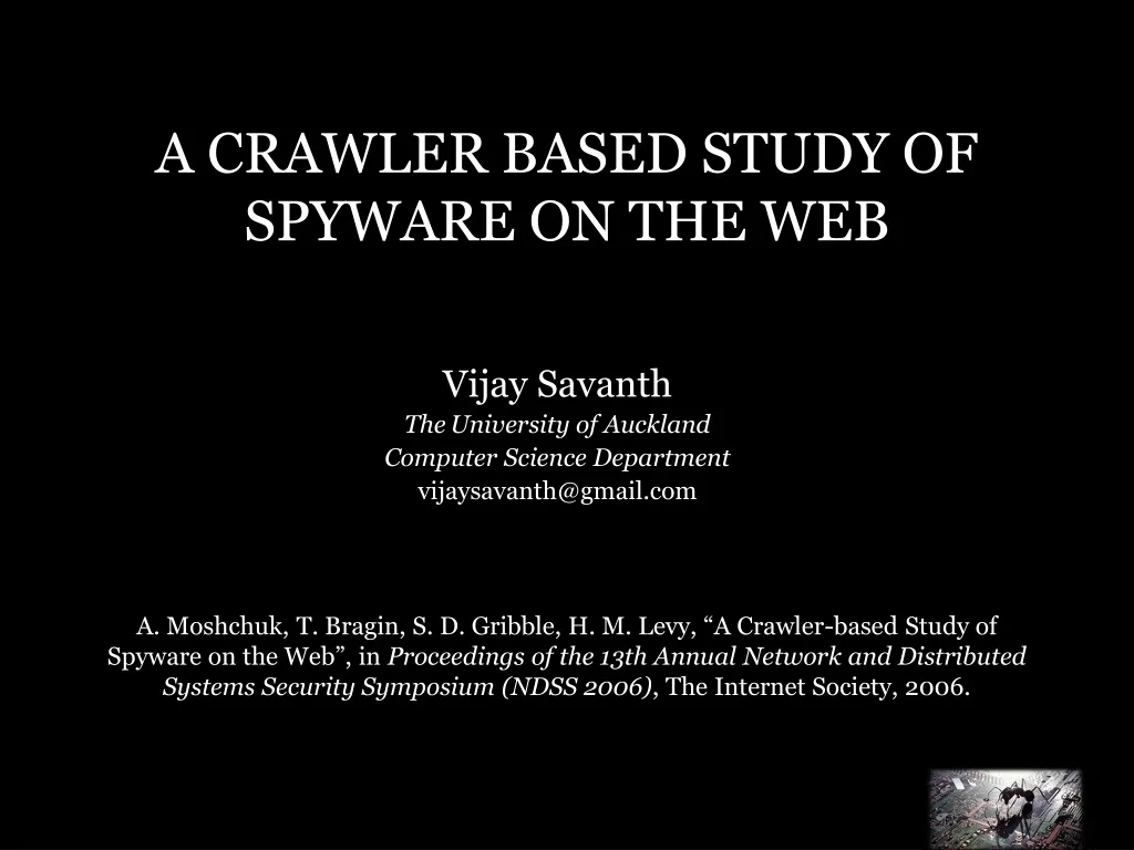 a crawler based study of spyware on the web