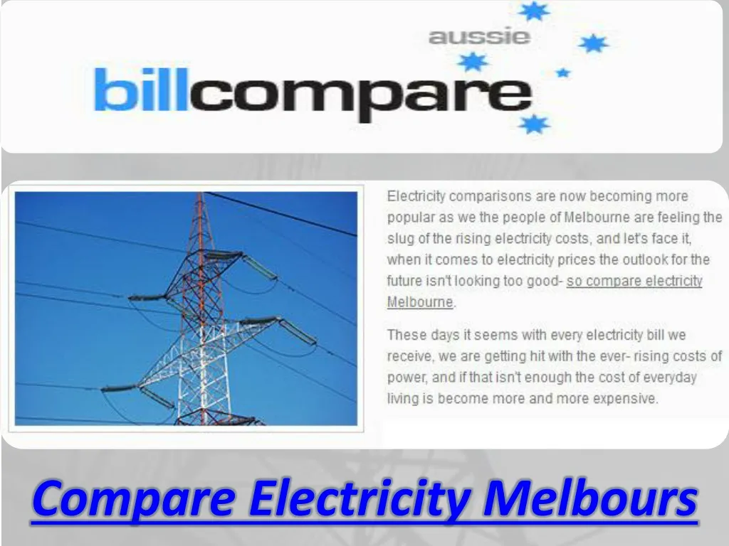 compare electricity melbours