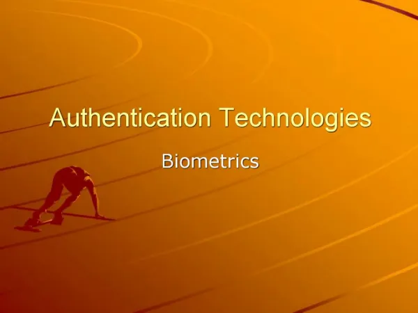 Authentication Technologies
