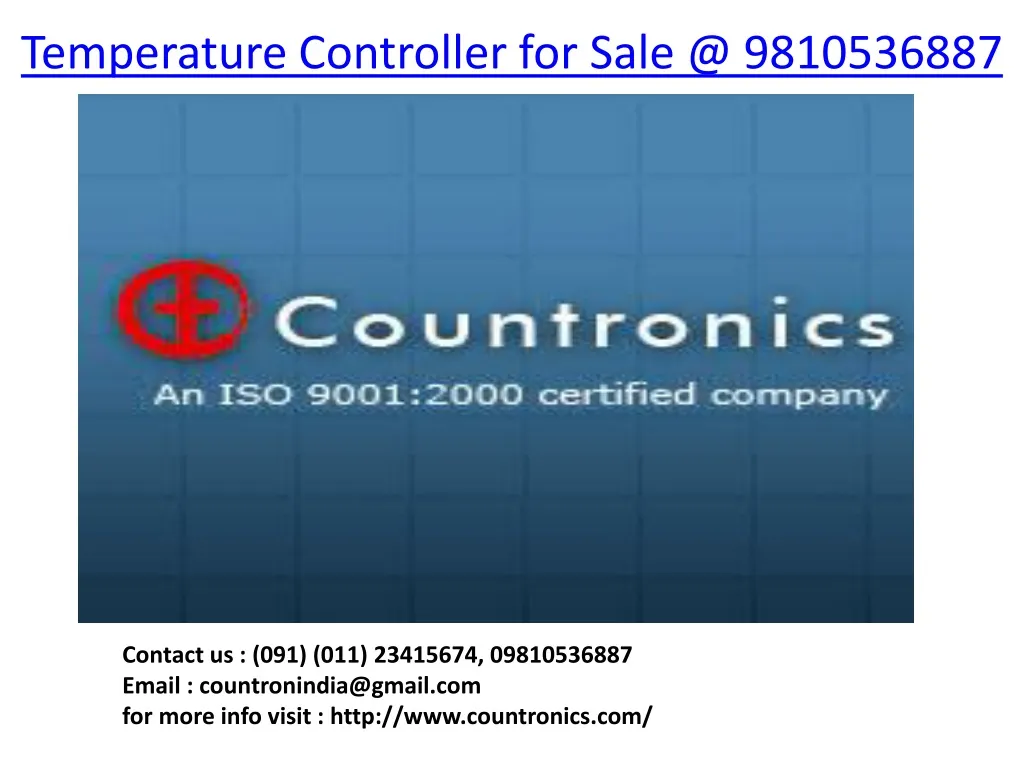 temperature controller for sale @ 9810536887