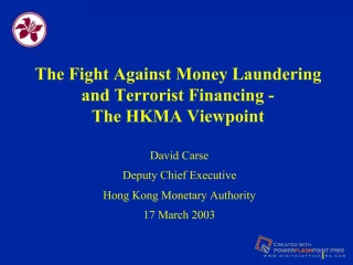 the fight against money laundering and terrorist financing - - slide 1