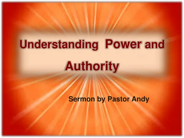 Understanding Power and Authority