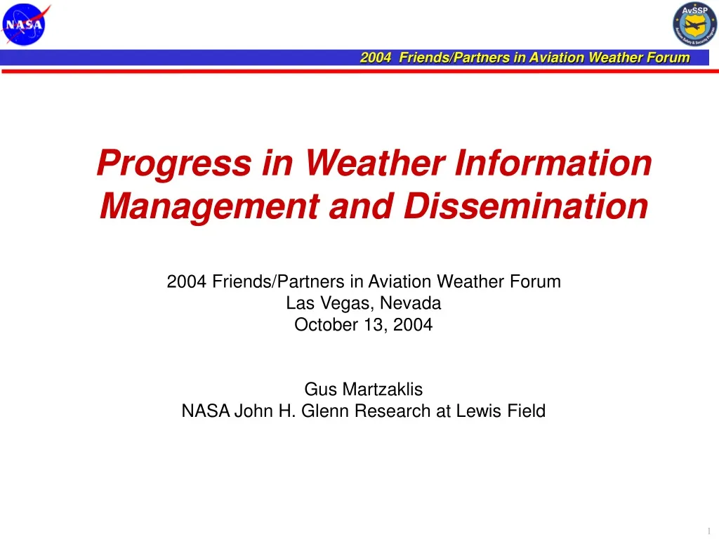 progress in weather information management