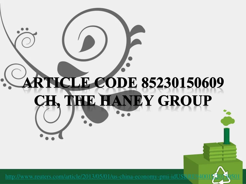 article code 85230150609 ch the haney group