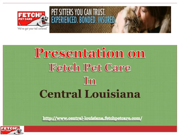 Fetch Pet Care and Pet Health Care In Central Louisiana