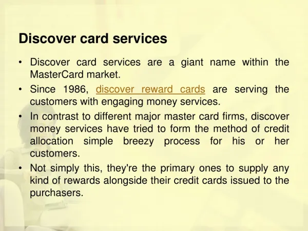 Discover student card