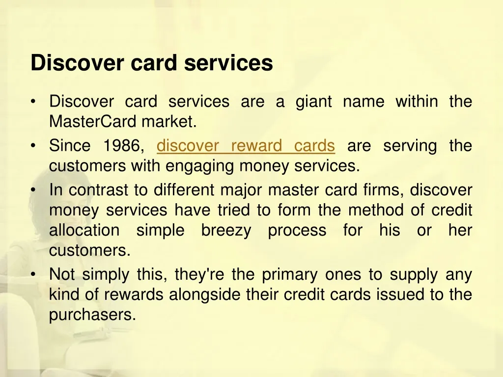discover card services