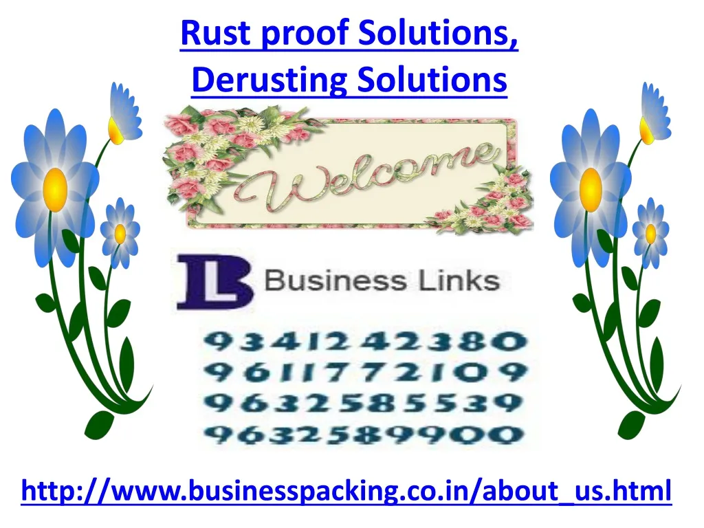 rust proof solutions derusting solutions