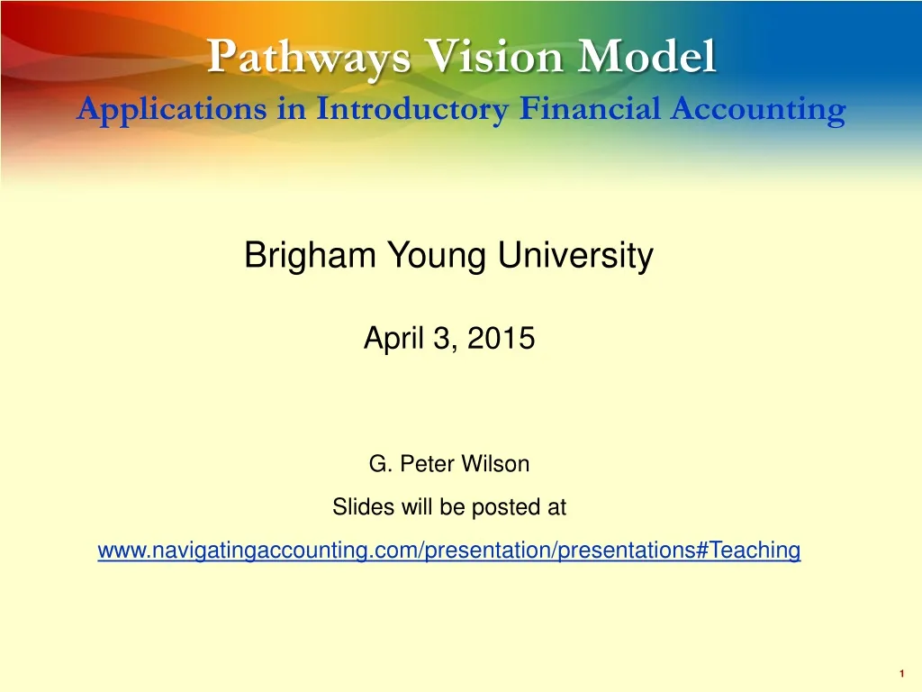 pathways vision model applications in introductory financial accounting