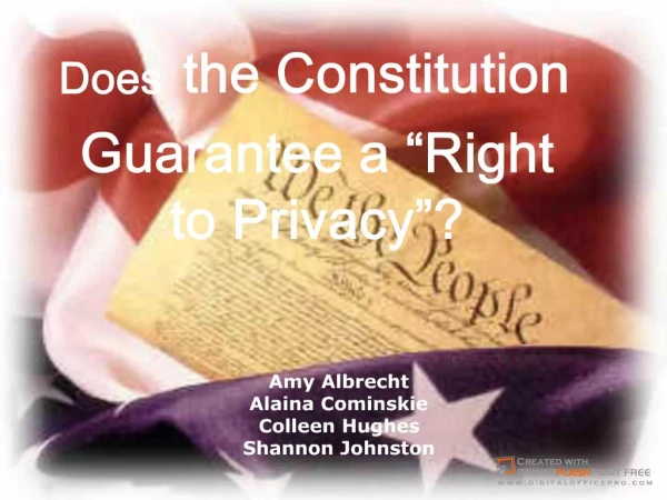 does the constitution guarantee a