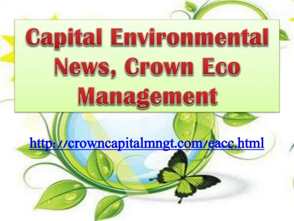 Capital Environmental News, Crown Eco Management: National D