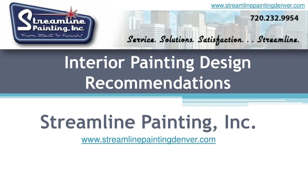 interior painting design recommendations