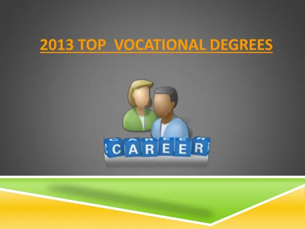 2013 Top 10 Vocational Degrees