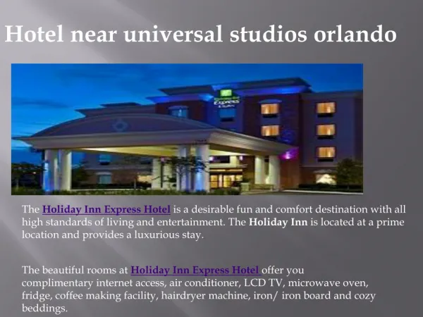 Hotel near universal studios orlando