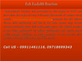 Ladakh Tourism and Hotel