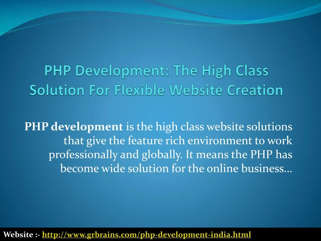 php development the high class solution for flexible website creation