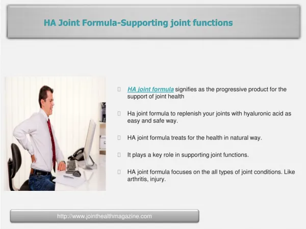 HA Joint Formula-Supporting joint functions