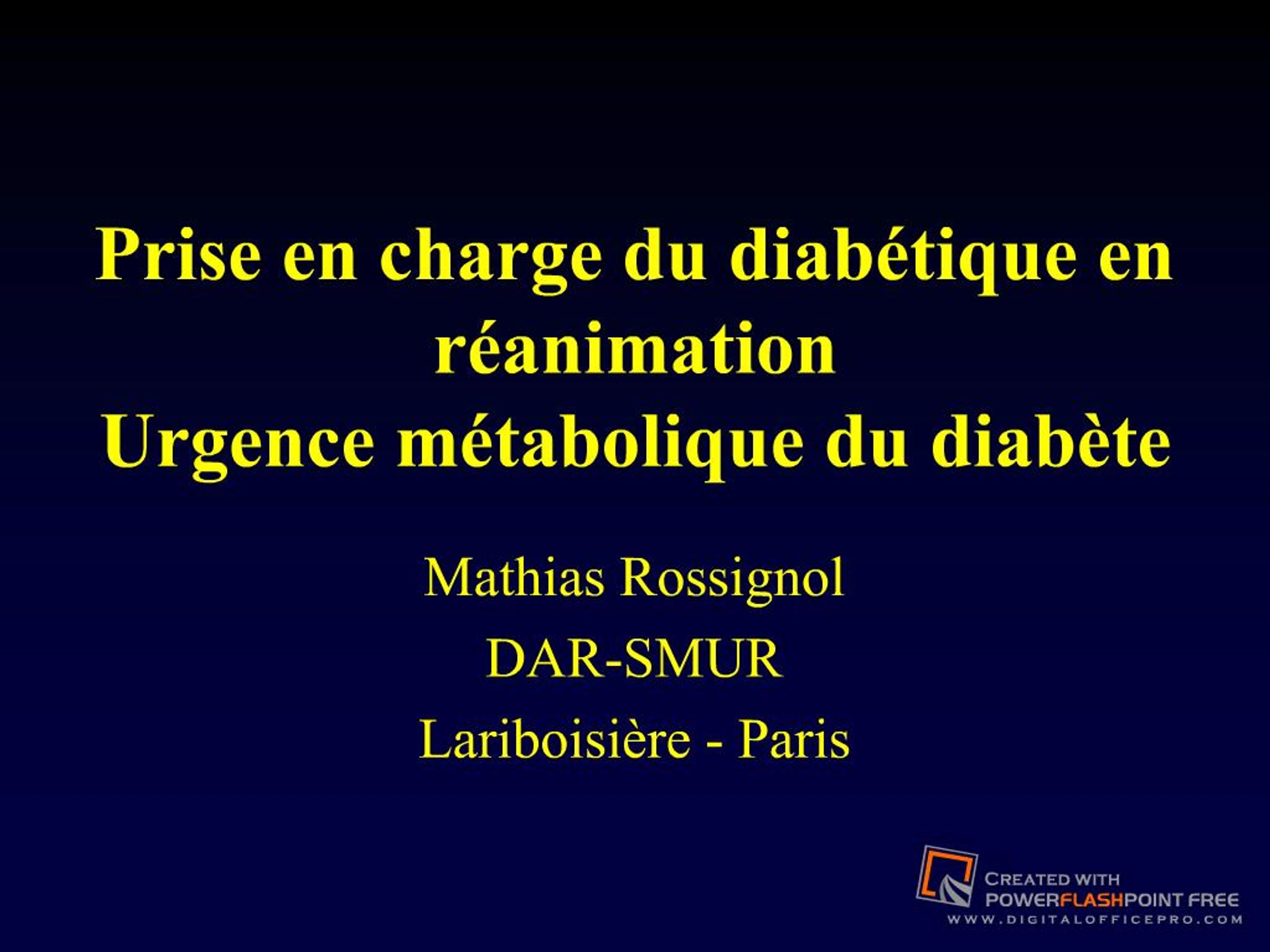 PPT - prise en charge du diab PowerPoint Presentation, free download ...