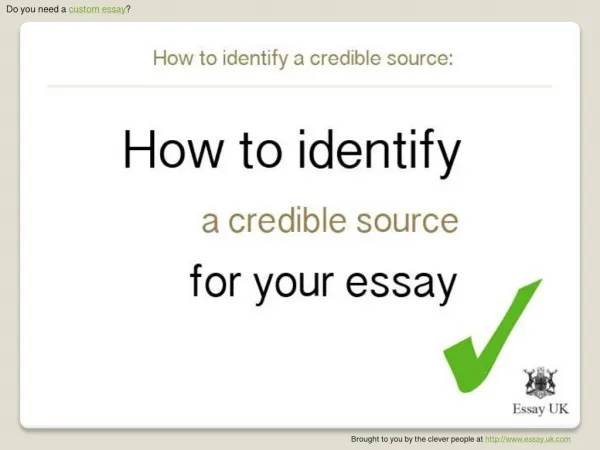 How To Identify A Credible Source | Essay Research