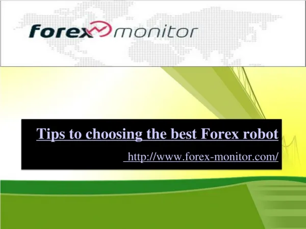 Tips to choosing the best Forex robot