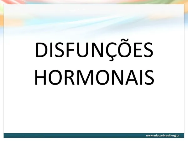 Disfunções hormonais