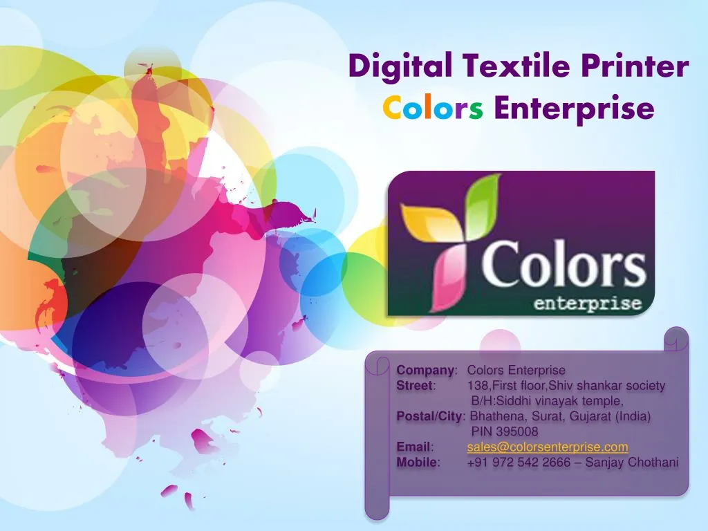 digital textile printer c o l o r s enterprise