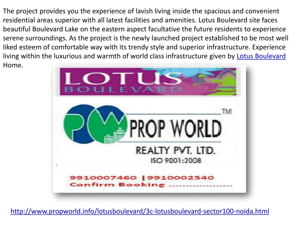 the project provides you the experience of lavish